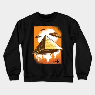 Pyramid Ufo Design Crewneck Sweatshirt